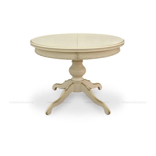 Стол обеденный круглый на одной ноге, диаметр 100см