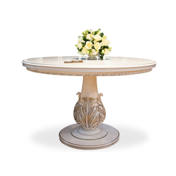 Большой круглый стол на одной ножке