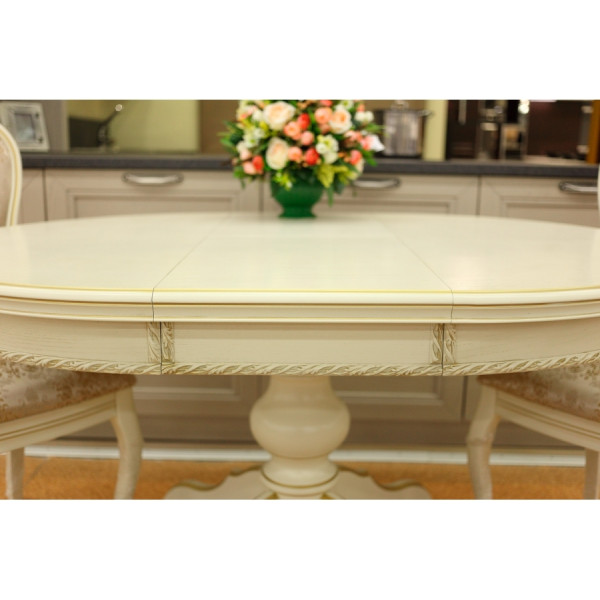 Стол обеденный круглый на одной ноге, диаметр 100см