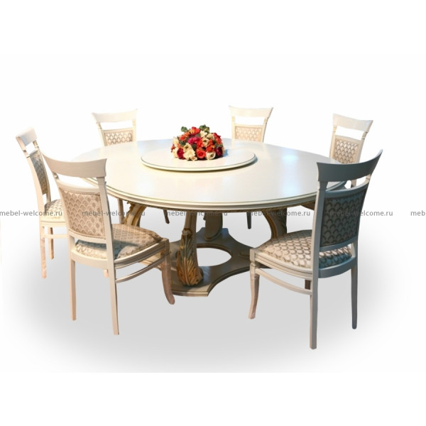 Большой круглый стол с менажницей