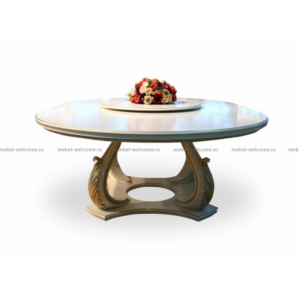 Большой круглый стол с менажницей