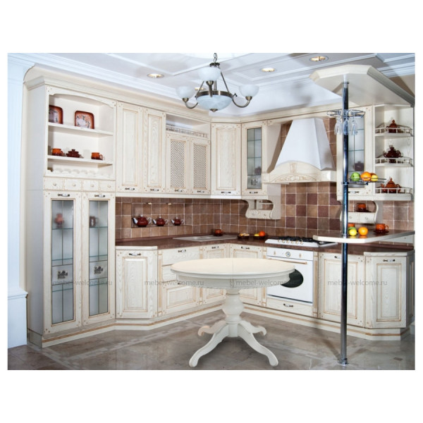 Стол обеденный круглый на одной ноге, диаметр 100см