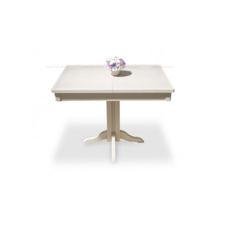 Стол Лориан 64*90/120 обеденный (кухонный) с каменной столешницей (керамогранит) раздвижной (раскладной) на одной ножке - Мебель