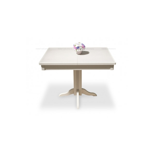 Стол Лориан 64*90/120 обеденный (кухонный) с каменной столешницей (керамогранит) раздвижной (раскладной) на одной ножке - Мебель