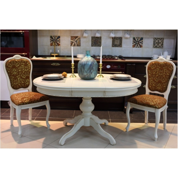 Стол обеденный круглый на одной ноге, диаметр 100см