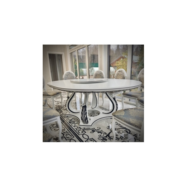 Большой круглый стол с менажницей