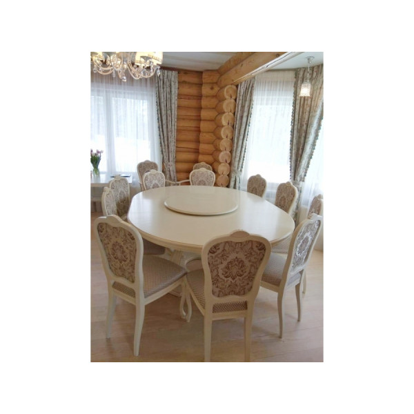 Большой круглый стол с менажницей