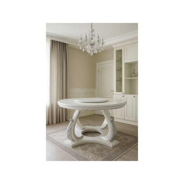 Большой круглый стол с менажницей