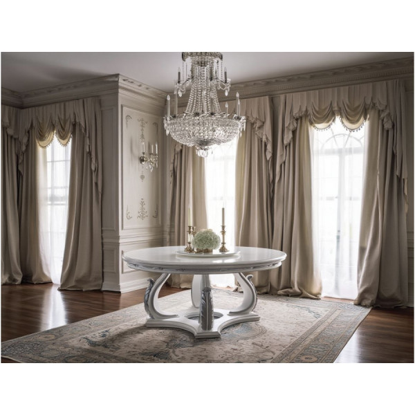 Большой круглый стол с менажницей