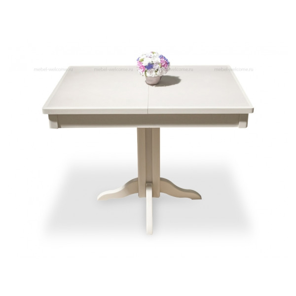 Стол Лориан 64*90/120 обеденный (кухонный) с каменной столешницей (керамогранит) раздвижной (раскладной) на одной ножке - Мебель