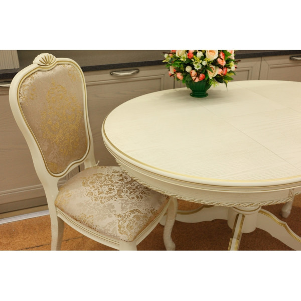 Стол обеденный круглый на одной ноге, диаметр 100см