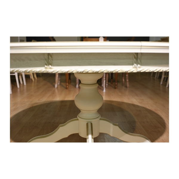 Стол обеденный круглый на одной ноге, диаметр 100см