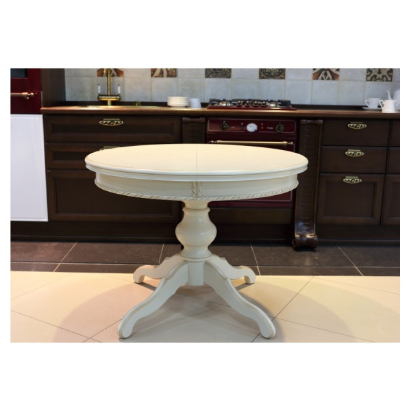 Стол обеденный круглый на одной ноге, диаметр 100см