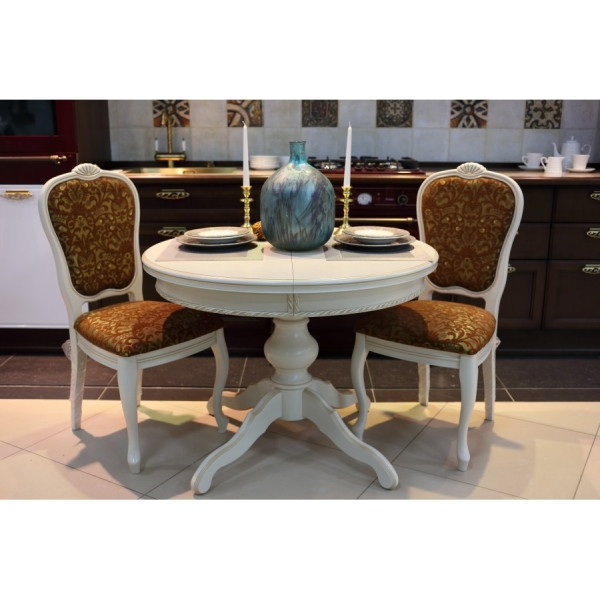 Стол обеденный круглый на одной ноге, диаметр 100см