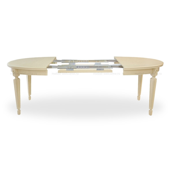Стол обеденный раскладной овальный с тремя вставками 100*130/169/229