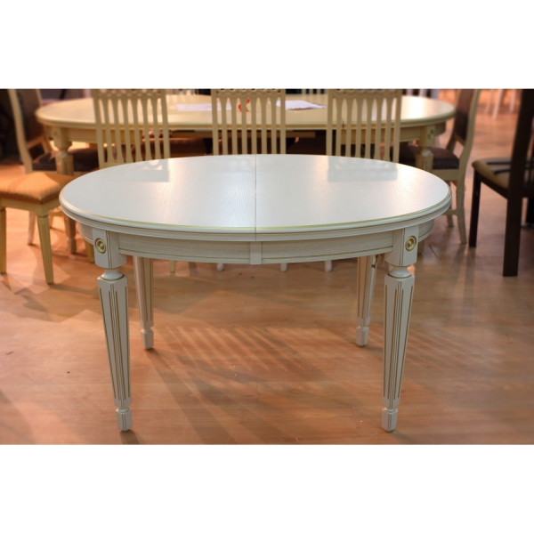Стол обеденный раскладной овальный с тремя вставками 100*130/169/229