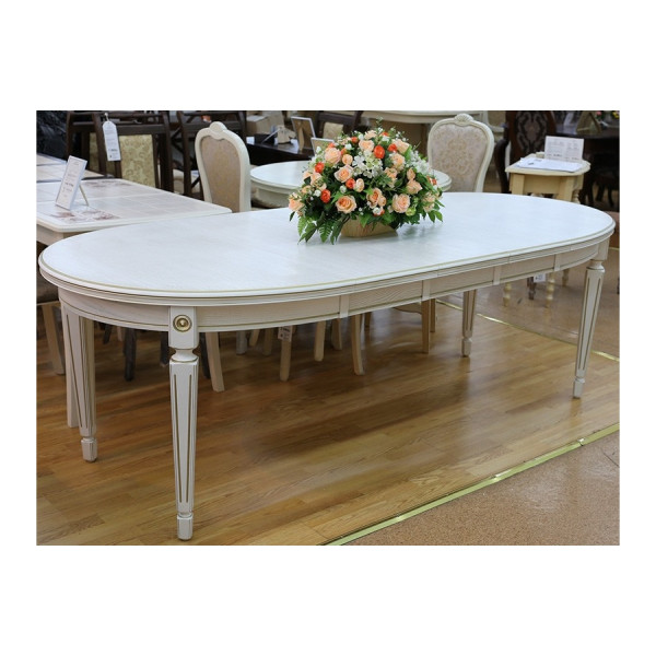 Стол обеденный раскладной овальный с тремя вставками 100*130/169/229